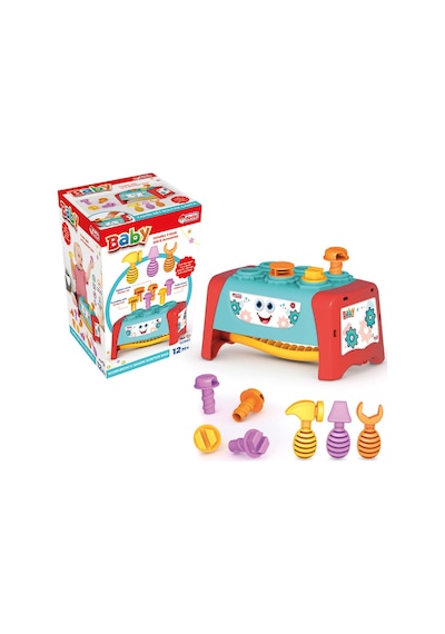 3'lü Bebek Gelişim Seti 1 Ekonomik Set Eğitici Oyuncak Neşeli Kule + Aktivite Treni + Tamir Seti