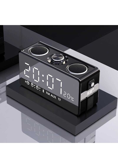 Soaiy S18 Taşınabilir Kablosuz Bluetooth Hoparlör - Dijital Saat & FM Radyo & USB & Hafıza Kartı - ZORE-219773