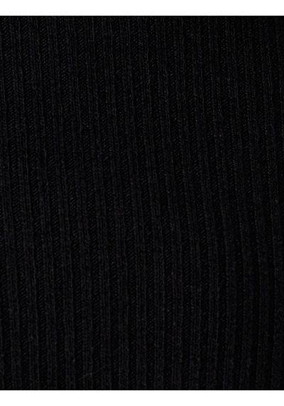 Koton Fermuarlı Omzu Açık Uzun Kollu Slim Fit Tişört Siyah 5sal10353ık Siyah