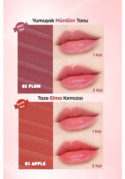 Dudakları Nemlendiren Parlak Bitişli Renkli Dudak Balmı A'pıeu The Pure Candy Color Balm No.01 Berry