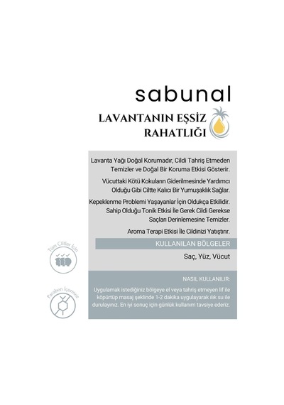 Sabunal Lavanta Sabunu 2 Adet - Ferahlatıcı Etkili Doğal Bakım Sabunu