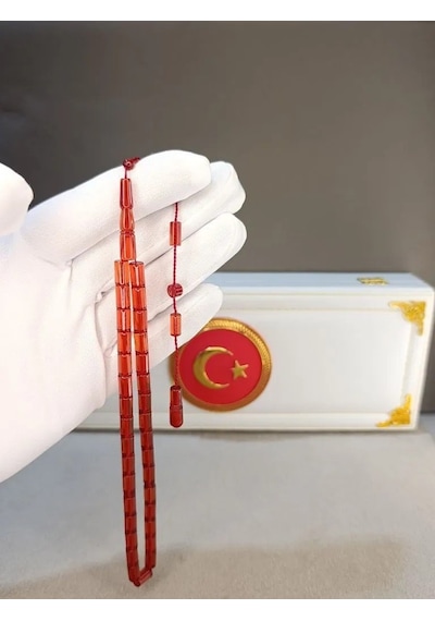 Ateş Kehribar Tesbih Erkan Çubukçu Usta Yapımı 95169353
