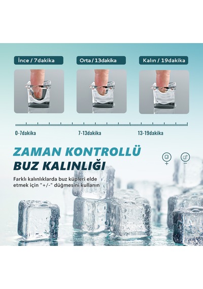 Küp Taşınabilir Buz Makinesi, Otomatik Temizleme, Hızlı Buz Yapma, Im005