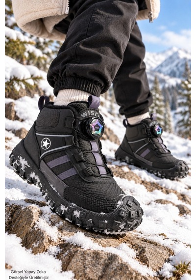 Muggo Torky Bağcık Ayar Mekanizmalı Kalın Taban Unisex Çocuk Günlük Outdoor Trekking Bot Siyah Muggo Torky Bağcık Ayar Mekanizmalı Kalın Taban Unisex Çocuk Günlük Outdoor Trekking Bot Siyah
