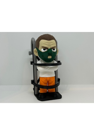 Hannibal Lecter Figürü - 3d Yazıcı Tasarım Kuzuların Sessizliği Biblosu - Maskeli Hannibal Heykelcik