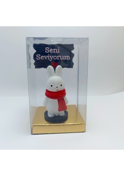 Atkılı Tavşan - Seni Seviyorum - Gri