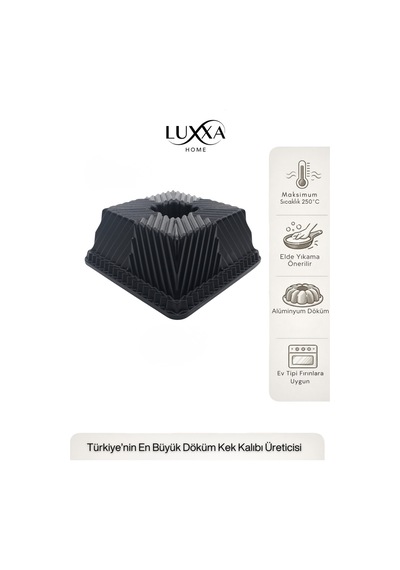 Siena Döküm Kek Kalıbı 22cm Siyah Siyah