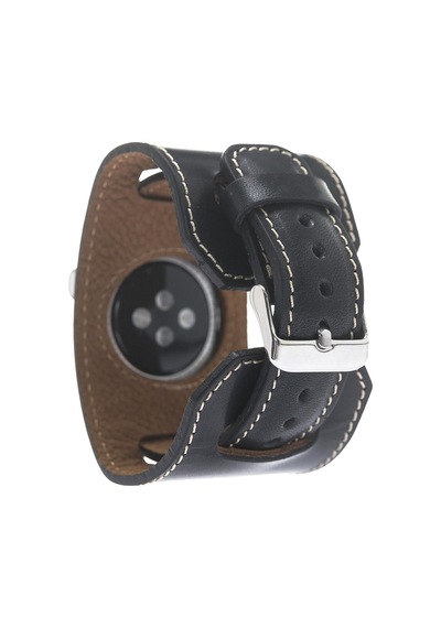 Bouletta Apple Uyumlu  Watch Deri Kordon 38-40-41 MM Cuff Siyah (443083354)