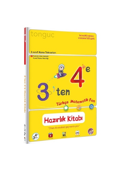 Tonguç Yayınları 3' ten 4'e Hazırlık Kitabı