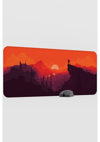 Dijital Dağ V2 90x40 Xxl Gaming Kauçuk Kaymaz Taban Mouse Pad Fare Altlığı