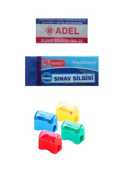 Silgi Ve Kalemtraş Seti 8 Parça
