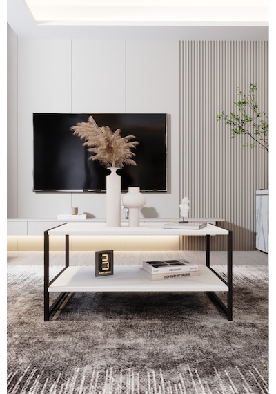 Modern & Şık Orta Sehpa Metal Çerçeve İle Dayanıklı Tasarım, Minimalist Ve Fonksiyonel, Salon ,ofis Beyaz Modern & Şık Orta Sehpa Metal Çerçeve İle Dayanıklı Tasarım, Minimalist Ve Fonksiyonel, Salon ,ofis Beyaz