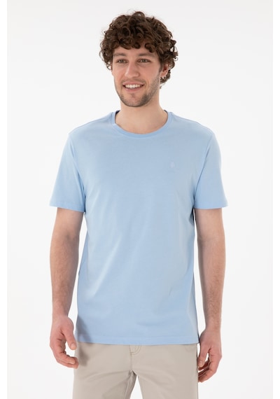 U.S. Polo Assn. Erkek Regular Fit Bisiklet Yaka Mavi Basic Tişört 50305924-VR003