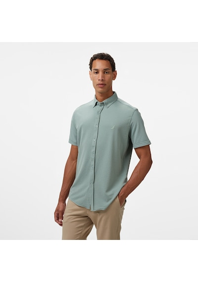 Nautica Erkek Yeşil Classic Fit Gömlek Düz W55416t Yeşil