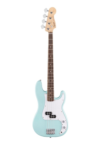 Squier 0379700504 Debut Precision Bass Gitar Daphne Blue Laurel Klavye Mavi Renk Ve Rahat C Sap