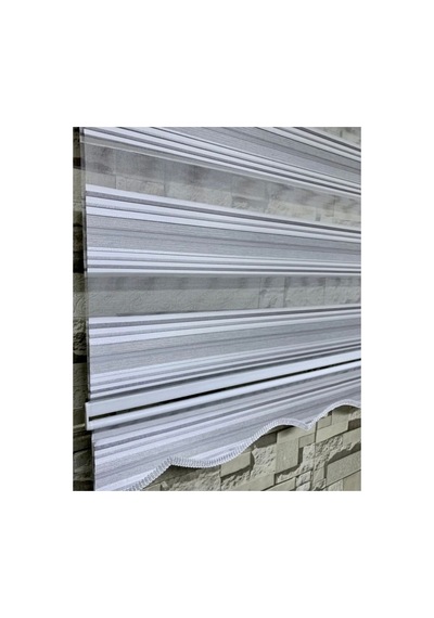 Gümüş Grisi Sim Detaylı Pliseli Zebra Stor Perde Gümüş Grisi - 97251496 Gümüş Grisi