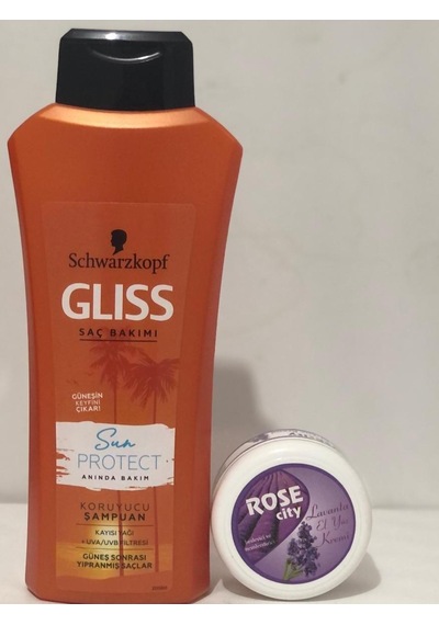 Gliss Sun Protect 525ml Şampuan Alana Rose City 85ml Lavanta Kremi Hediye