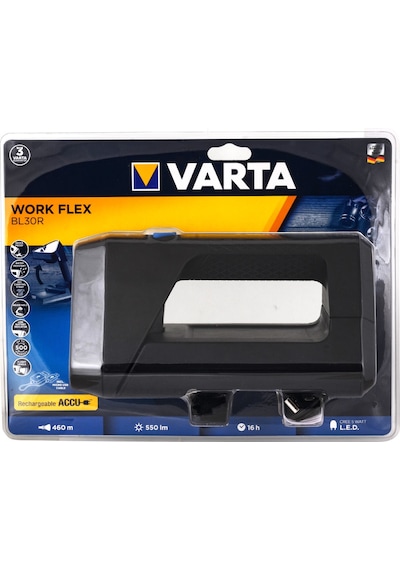 Varta 18684 Work Flex Bl30R 5W Led Şarjlı Fener N11.9290 Siyah