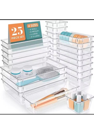 Bade 25 Parça Çekmece Içi Düzenleyici Banyo Makyaj Organizer Takı