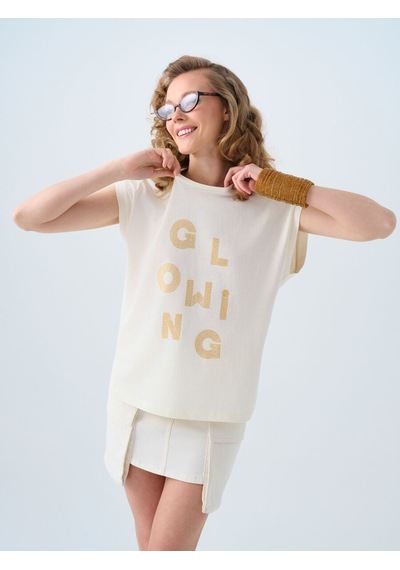 LOFT Regular Fit Kadın Tshirt K.kol Lf2040237 Q1.v1 Ekru