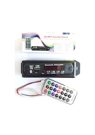 Mikrofonlu Bluetooth Radyo Usb Aux Sd Kart Mp3 Çalar 12 Volt + Montaj Kutulu