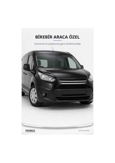 Ford Connect 2014-2018 Uyumlu Krom Ön Panjur Çıtası 2 Parça Paslanmaz Çelik