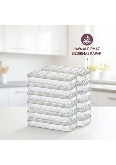 - Nora 12&apos Li 1.2 Litre Küçük Boy Açık Gri Saklama Kabı