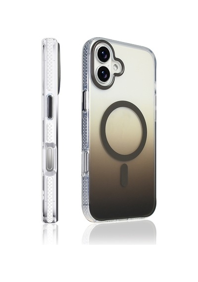 Apple Uyumlu iPhone 16 Plus Kılıf Renk Geçişli Magsafe Kamera Yükseltili Silikon Celikaksesuar Rose Gold