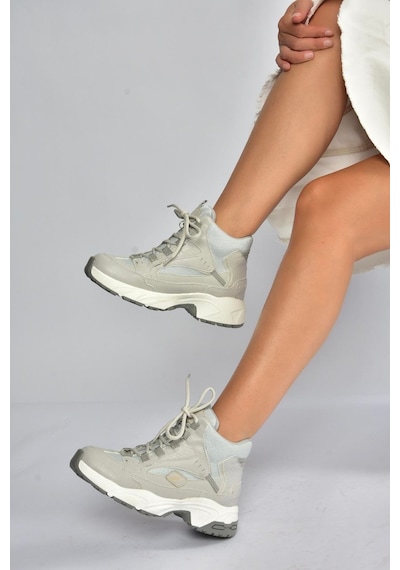 Fox Shoes V312415009 Gri Bilekli Spor Ayakkabı Sneakers Gri