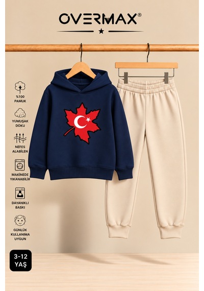 Overmax Türk Bayrağı Baskılı Çocuk Kapüşonlu Sweatshirt Eşofman Takımı- 3-12 Yaş Lacivert-bej - 929479938 Lacivert-bej Overmax Türk Bayrağı Baskılı Çocuk Kapüşonlu Sweatshirt Eşofman Takımı- 3-12 Yaş Lacivert-bej - 929479938 Lacivert-bej