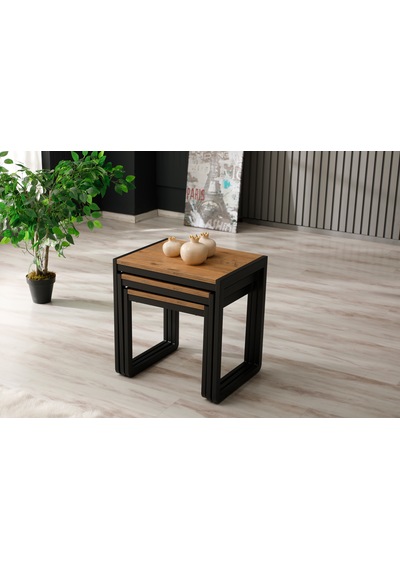 Arpelia Üçlü Zigon Sehpa 50x40x52/45x40x46/40x40x40