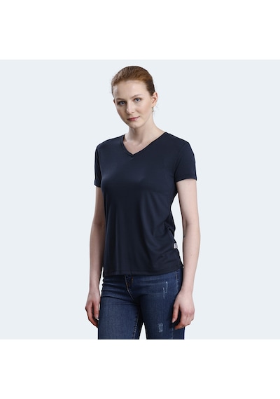 Slazenger PERICAS Kadın V Yaka Koyu Gri Tişört