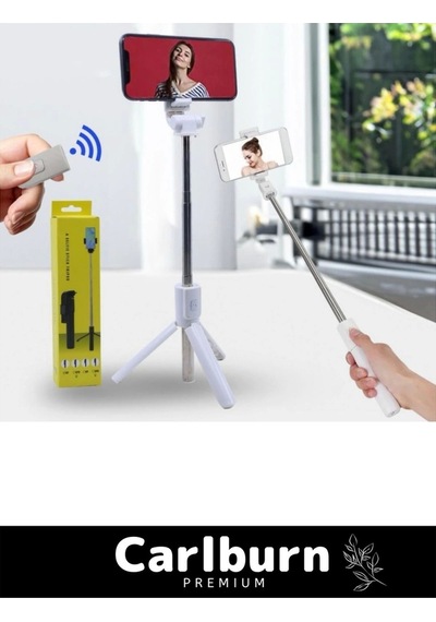 Premium Pratik Ayaklı Stabil Çekim Yapabilen Uzaktan Çekim Özellikli Kumandalı Tripod Selfie Çubuğu
