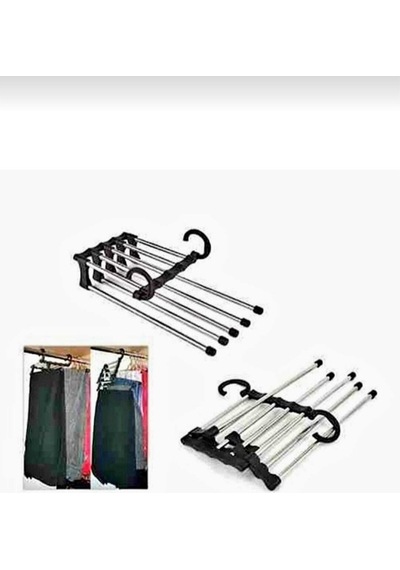 Hareketli 5 Li Pantolon Kravat Askısı Tekstil Beyaz Diğer