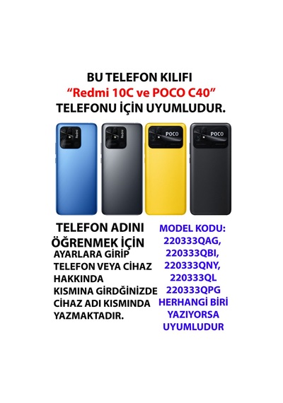 Redmi 10c - Poco C40 Uyumlu Mustafa Kemal Atatürk Kolajları Baskılı Silikon Kılıf