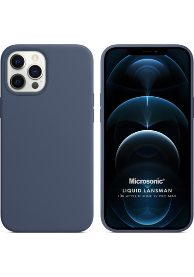 Microsonic Apple Uyumlu iPhone 12 Pro Max Kılıf Liquid Lansman Silikon