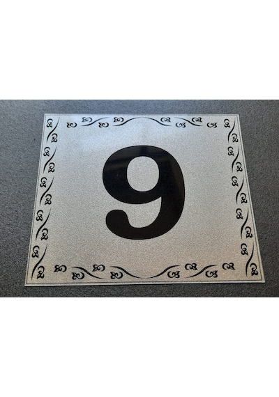 Kapı Numarası 10x12 Cm Kendinden Yapışkanlı No:9