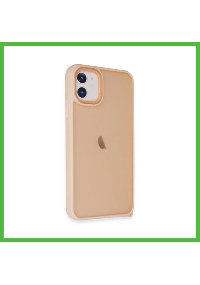 Vaveni İphone 12 Uyumlu Kılıf Elegant Kapak - Pudra Arz