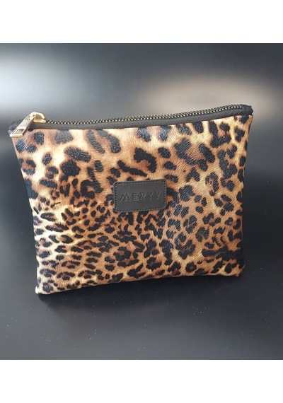 Meryy Collection Clutch Çanta Yıldız Detaylı Leopar