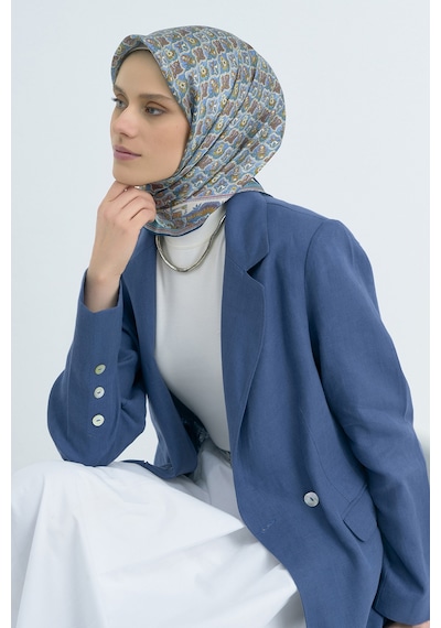 Armine Saf İpek Sura Eşarp-2026 İlkbahar-yaz- 951800d Mavi