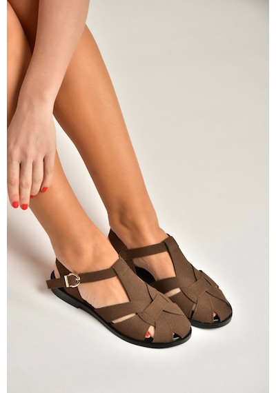 Fox Shoes Y250303002 Kahverengi Süet Kadın Sandalet Kahverengi Fox Shoes Y250303002 Kahverengi Süet Kadın Sandalet Kahverengi