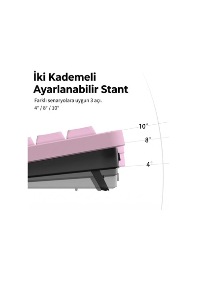 Nuphy Node75 Tri-mode Custom Mekanik Oyuncu Klavyesi Pembe-blush Nano