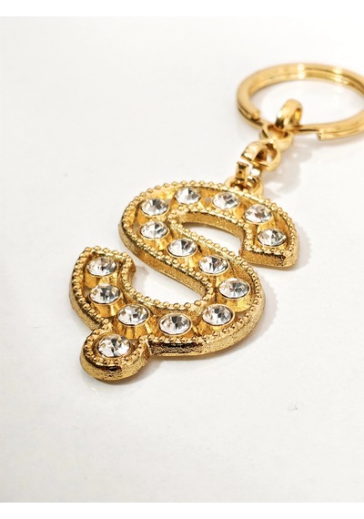 Taşlı Ş Harfi Anahtarlık Gold Renk Işıltılı Ve Kişiselleştirilmiş Şık Çanta & Anahtar Aksesuarı Çok Renkli