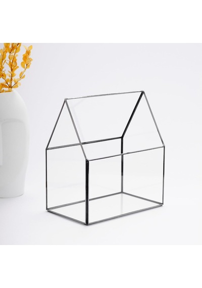 23x20x12cm Siyah Geometrik Teraryum Cam Fanus Takı Aksesuar Çikolata Kutusu Diğer