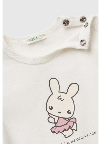 United Colors Of Benetton Erkek Bebek T Shirt Beyaz 3ı9wa1062-1425 Beyaz