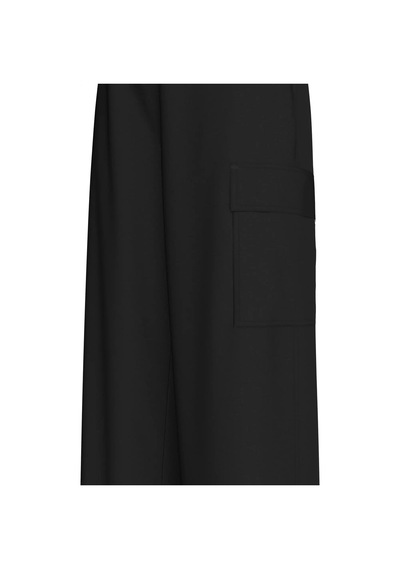Calvin Klein Brushed Cotton Cargo Kadın Siyah Pantolon