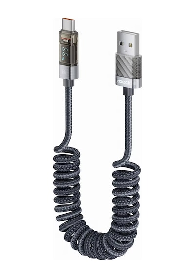 Toocki Zx01 66w Dijital Usb-a To Type-c Yaylı Kablo 1,8 M