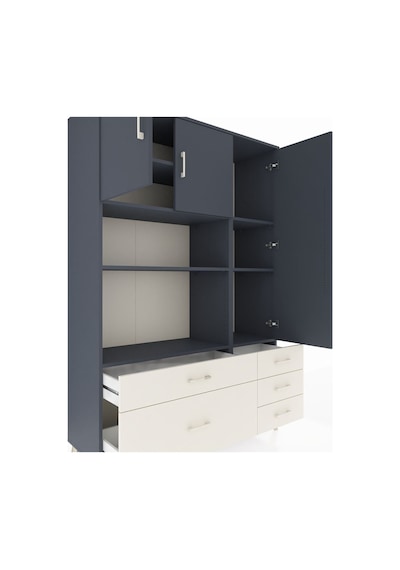 Hyperion Dolap 7 Raflı 5 Çekmeceli 3 Kapaklı 132x44x195 Antrasit-antrasit/aytaşı Antrasıt/aytası Hyperion Dolap 7 Raflı 5 Çekmeceli 3 Kapaklı 132x44x195 Antrasit-antrasit/aytaşı Antrasıt/aytası