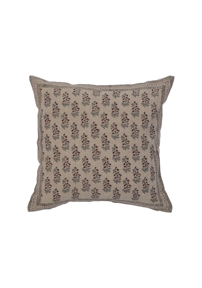 Yargıcı Minik Çiçek Desenli Keten Pamuk Kare Yastık 50x50 Cm 26knht1009c St