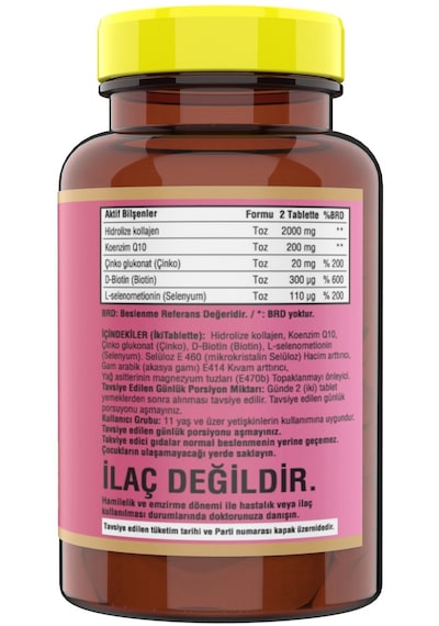 Ncs Hidrolize Collagen Coenzyme 2 Kutu 60 Tablet Q10 Biotin Zinc